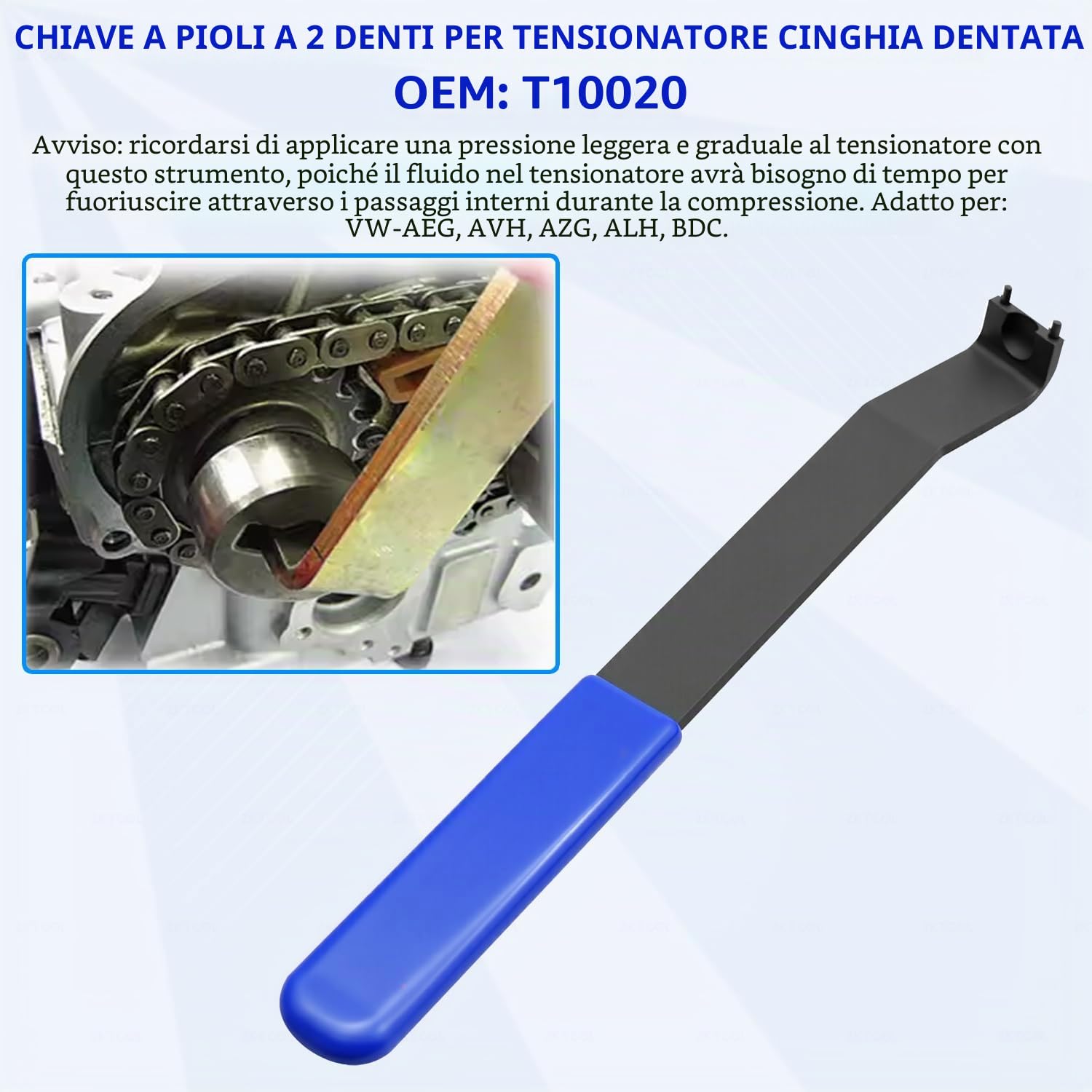 ZKTOOL Strumenti per la Distribuzione del Motore, Compatibile con Audi VW C6 A4L A6L 2.0L Turbo 2.0L FSI/TFSi BPJ CDL, OEM T10252, Bloccaggio Fasatura Allineamento Albero a Camme e Albero Motore