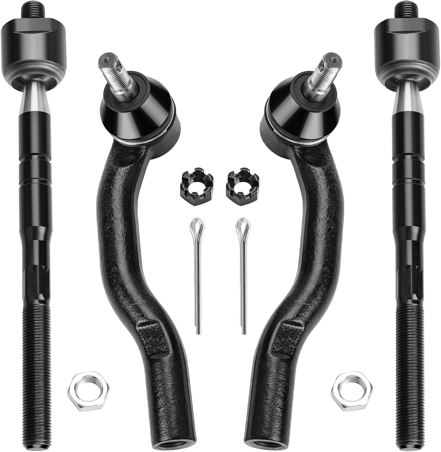 LCWRGS Front Tie Rod Ends Kit for 2007 2008 2009 2010 2011 Toyota Camry, 4 Inner and Outer Tie Rod Ends, EV800306 ES80603 ES80602-4Pcs