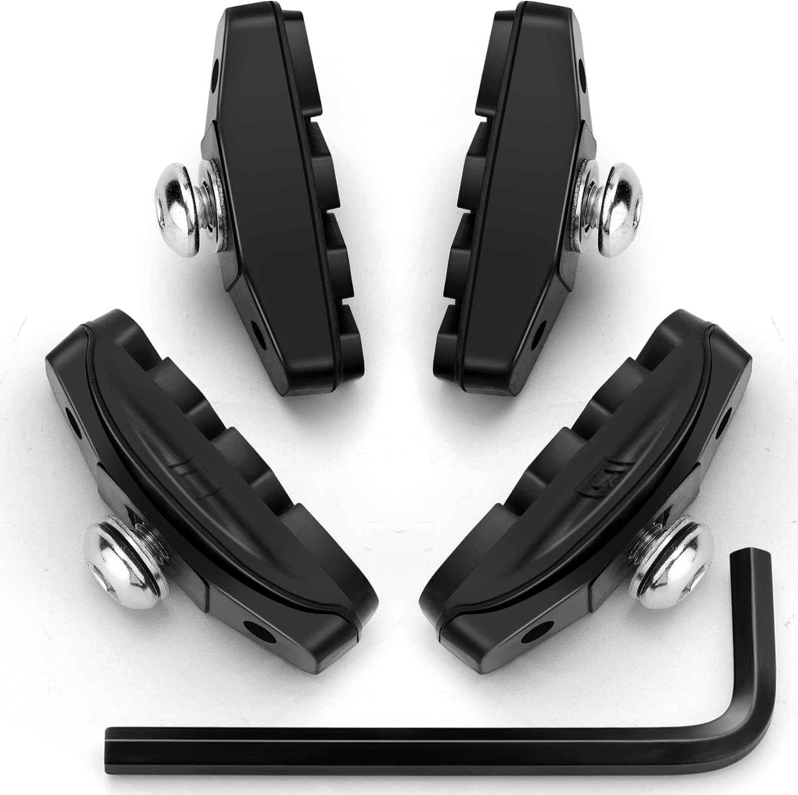 KASTWAVE Bike Brake Pads, 2 Pairs Professional Caliper Brake Pads, Bike Brake Blocks Kit, Bicycle Brake Pads, 50mm Bike Brake Blocks with Allen Wrench, for Road Bicycle