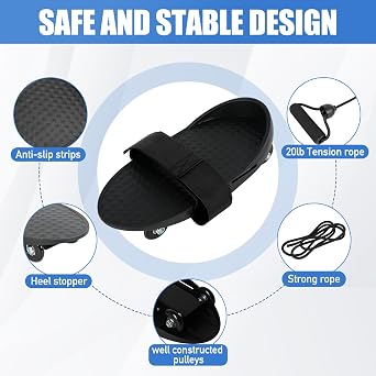2026 Upgrade Knee Glider for Knee Replacement Recovery Aids, With two types of drawstrings, Knee Therapy Exercise Strengthening Equipment, Physical Therapy Equipment for ACL PCL MCL LCL Surgery, Improve Mobility & Relieve Pain