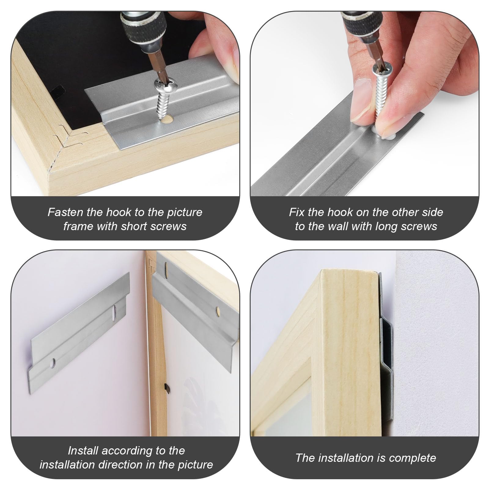 Sourcing Map 10 Clip Per Tela Offset A Z Con Viti – Ferro Zincato, 23x13 Mm, Per Cornici E Specchi