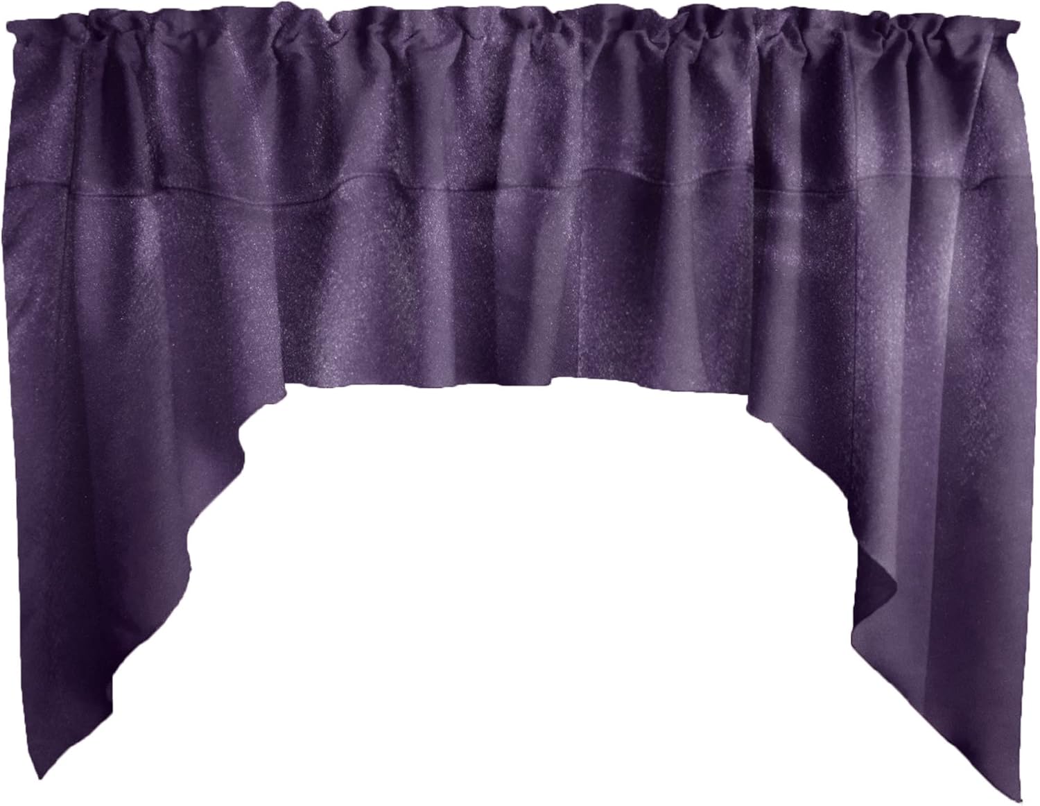 Zen Creative Designs Solid Shiny Satin Swag Window Valance Home Décor Bedroom Nursery Kitchen Window (Plum)