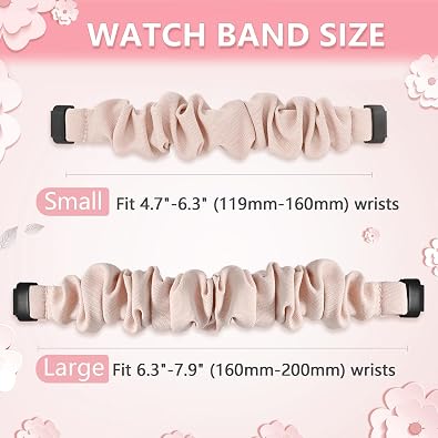 2 Pack Compatible with Fitbit Inspire 3 Bands for Women Men Kids, Scrunchie Stretchy Strap Cute Elastic Sport Replacement Fabric Cloth Wristband for Fitbit Inspire 3 Bands
