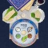 القدس Seder Plate Melamine Rite Lite | عيد الفصح هدايا تلوين Pesach خدمة الطبق وصفة العبرية Haggadah اليهودية مضيفة عطلة حزب الديكور 12