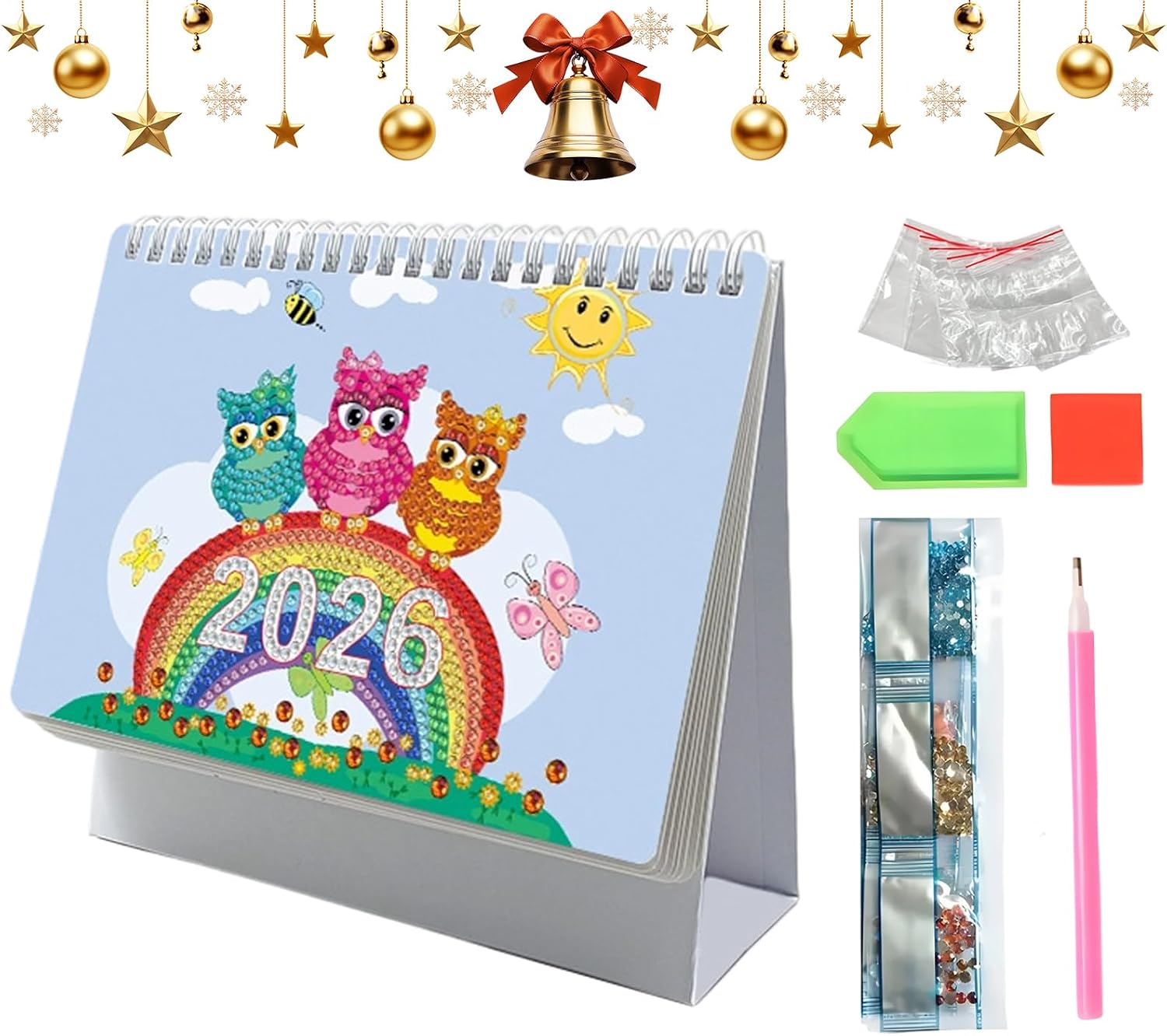 Gem Art Painting 2026 Desk Calendar Ornament Personal Time Management