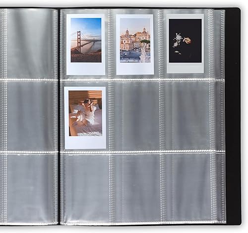 Miniatura 2 de Samsill Polaroid Álbum para fotos Instax Mini, tarjeta fotográfica Kpop y tarjetas deportivas, 2 bolsillos de carga superior de 3 pulgadas con