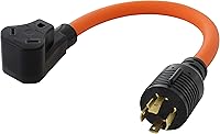 Vista 12 de AC WORKS Generador a adaptador RV de 30 amperios (L5-20 20A 3 clavijas de bloqueo compacto) Amarillo