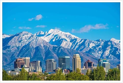 Miniatura 2 de Póster de Estados Unidos Salt Lake City para pared, impresiones artísticas en lienzo, decoración de pared, sala de estar, oficina, dormitorio,