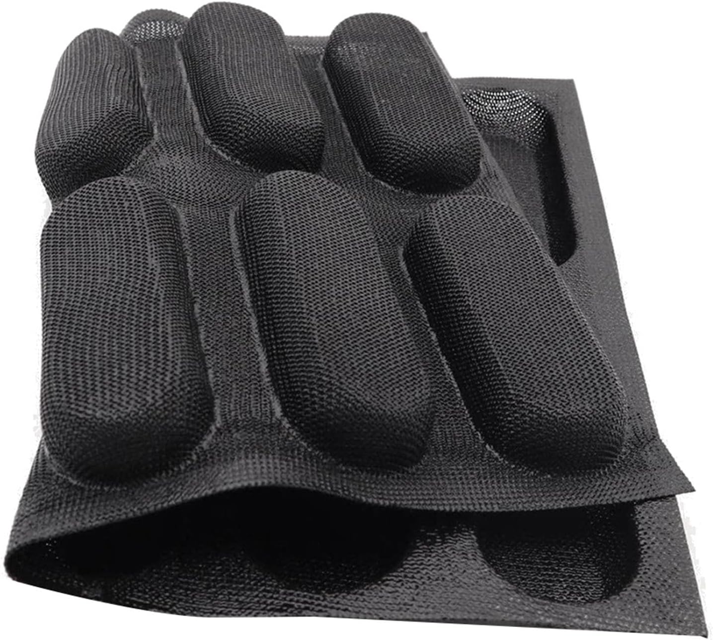 4X 12 Holes Pan-Non-Stick Perforated French Bread Pan Forms,Hot Dog Molds, Baking Liners Mat Bread Mould