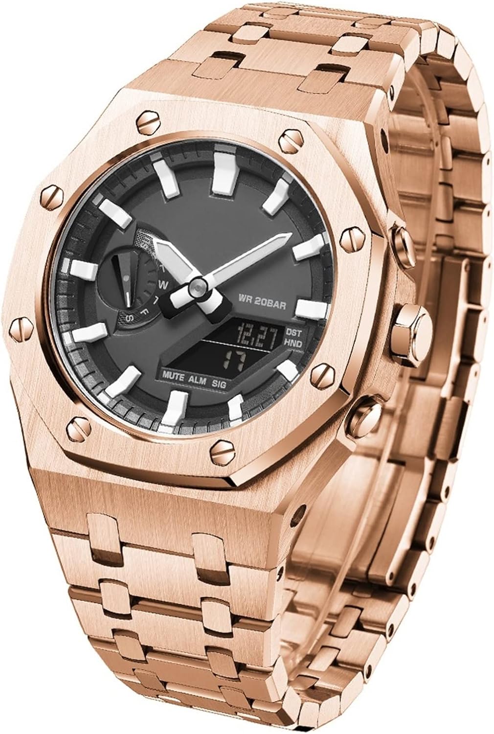 MXCERH For GA2110SU-1A Mod Kit Accessories with bottom cover GA2100 Model Oak All Metal Bezel Strap Style Watch Bands