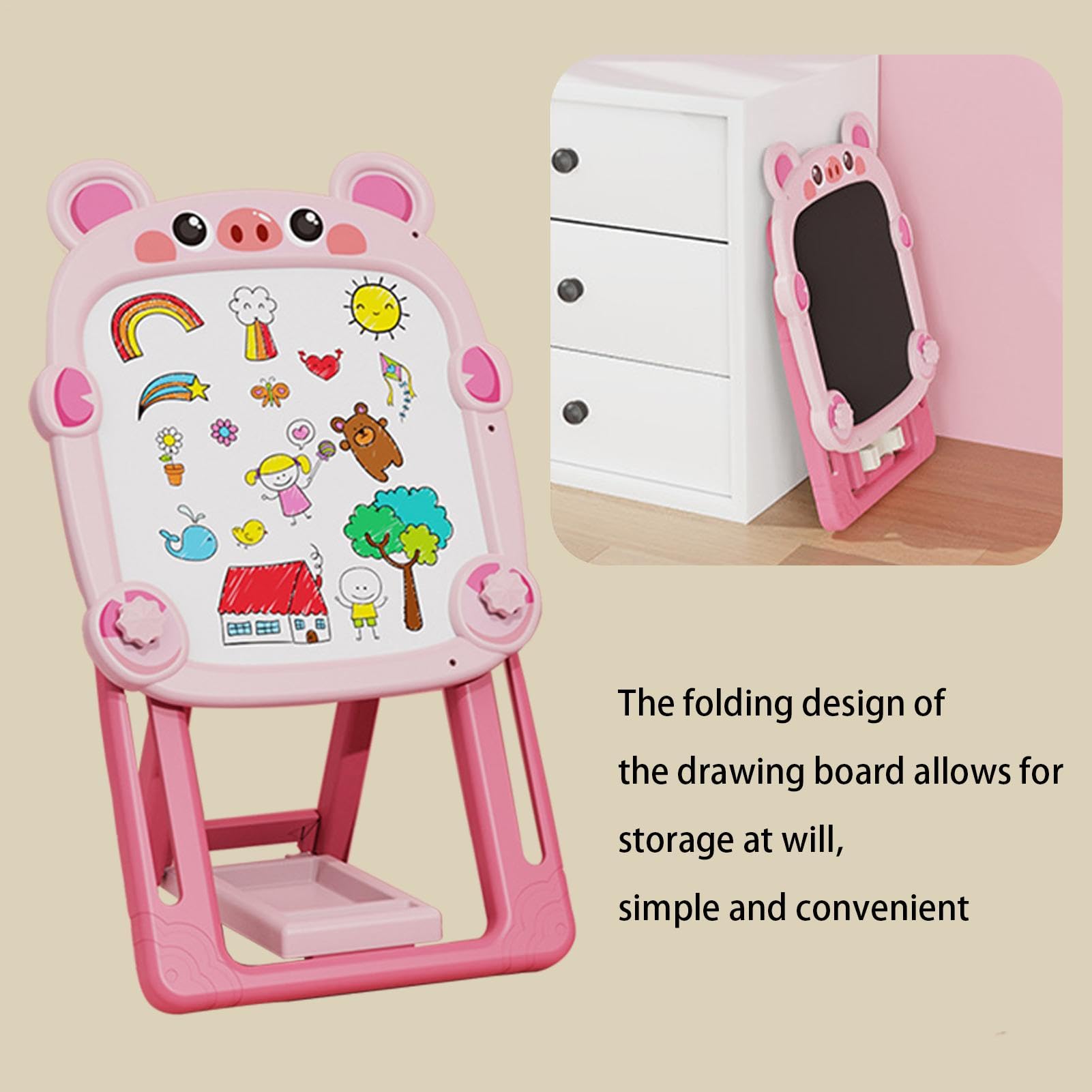 Magnetische Zeichentafel Kreidetafel Whiteboard Doppelseitig | Magnetisch Malzubehör Kinder Kunstspielzeug pädagogisches Vorschullernen kreative