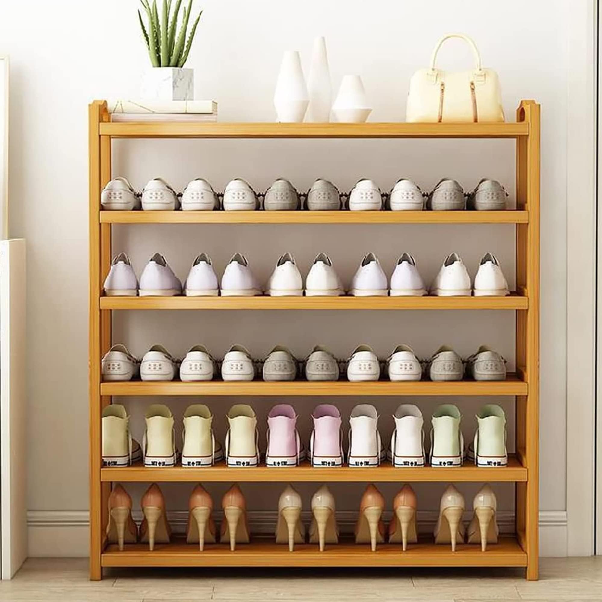 Sponsored Ad – Sulfar Wooden Shoe Rack | Bamboo Shoes Cabinet | Free Standing 6 Tier Entryway Shoe Tower Shelf | Multi-Function Shoes Organizer & Boots Storage | Modern Home & Office Furniture Stand | 1 Pc