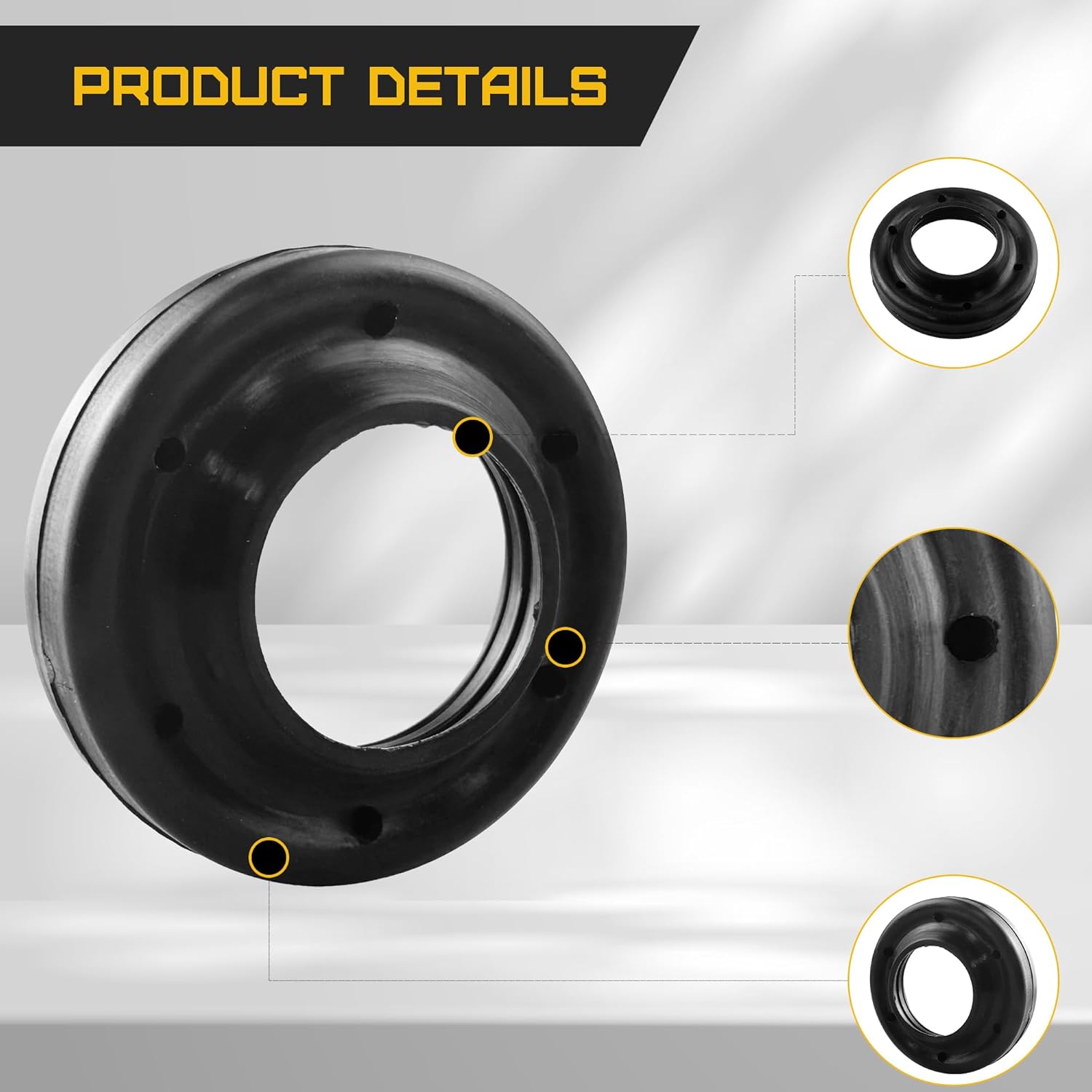 Front Coil Spring Insulators, Front Upper Coil Spring Isolators Fit for 2007-2018 Jeep Wrangler JK JKU (1 pair)