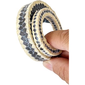 Pack of 10 PTFE Aramid Gland Packs for Piston and Sea Pumps - High Strength Self-Lubricating Wear Resistant OD42*ID30*6mmT