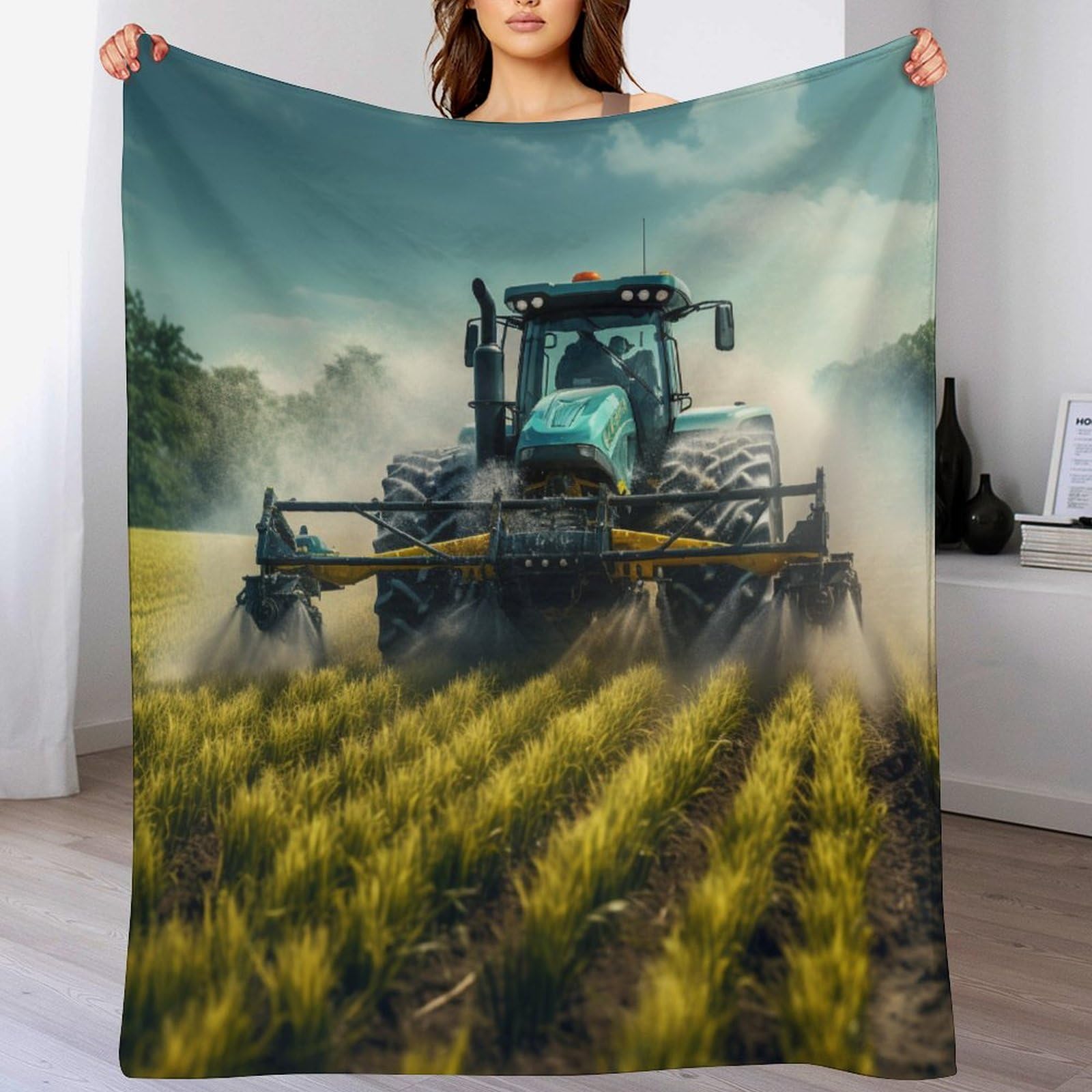 Couverture tracteur 3D chaude et légère idéale pour vos voyages et soirées canapé
