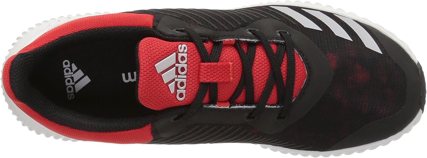 adidas Girls' Fortarun,black/Metallic/Silver/Core Red,2 M US Little Kid
