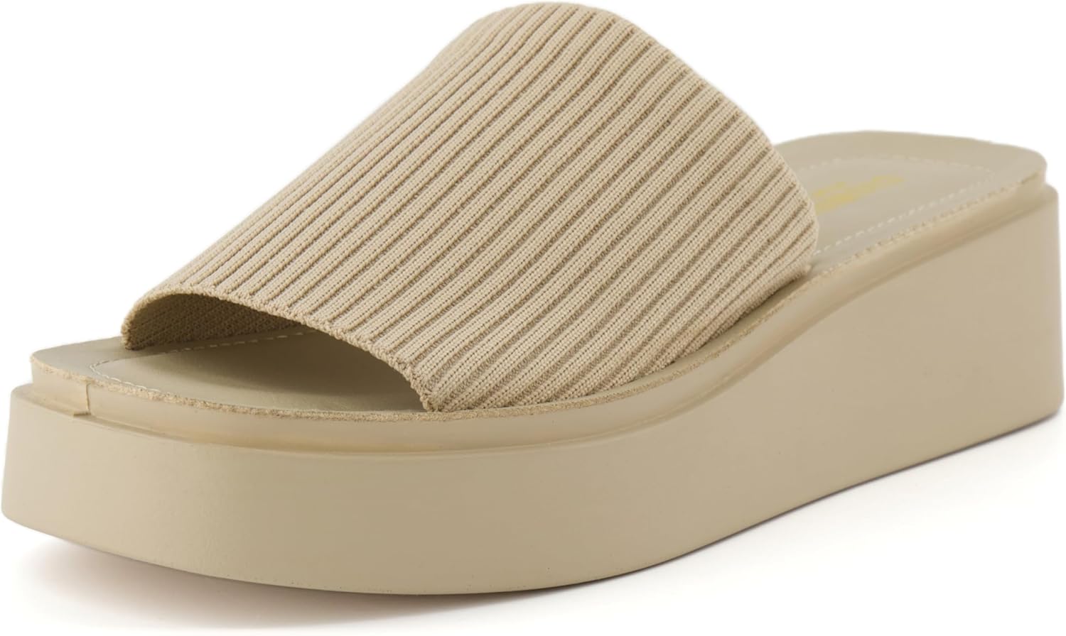 Cushionaire Pim knit sandal with Memory Foam platform technology