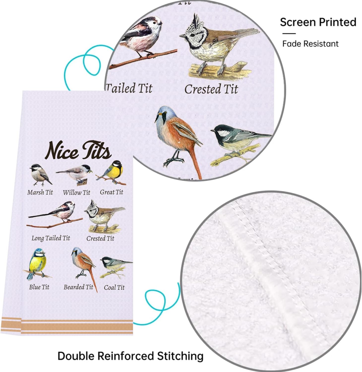 LXOMILL Funny Bird Kitchen Towels, Bird Watching Gifts, Gifts for Bird Lovers, Bird Gifts for Bird Lovers, Bird Watcher Gifts, White Elephant Gift, Bird Themed Gifts for Women Men - Image 4