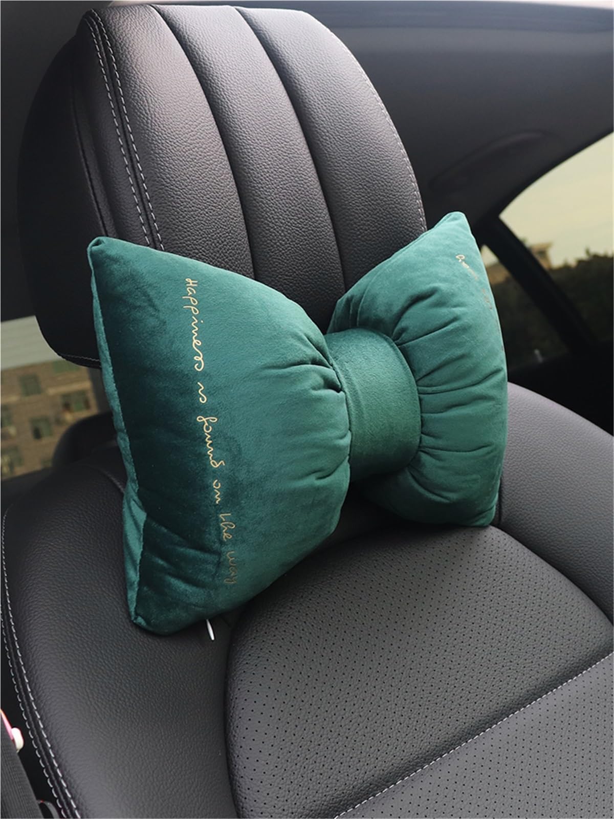 Auto-Nackenkissen, Auto-Kopfstützenkissen, Nackenkissen, Halswirbel, ein Paar Auto im Auto, Autozubehör für Autofahren, Reisen (Grün, 4 Stück)