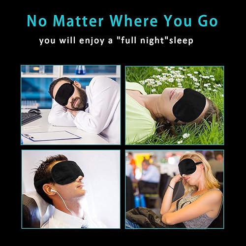 Miniatura 6 de BYBART Máscara de dormir con carga, suave y cómoda con correa ajustable para la cabeza, bloqueo de luz, cubierta de ojos para niños, mujeres y
