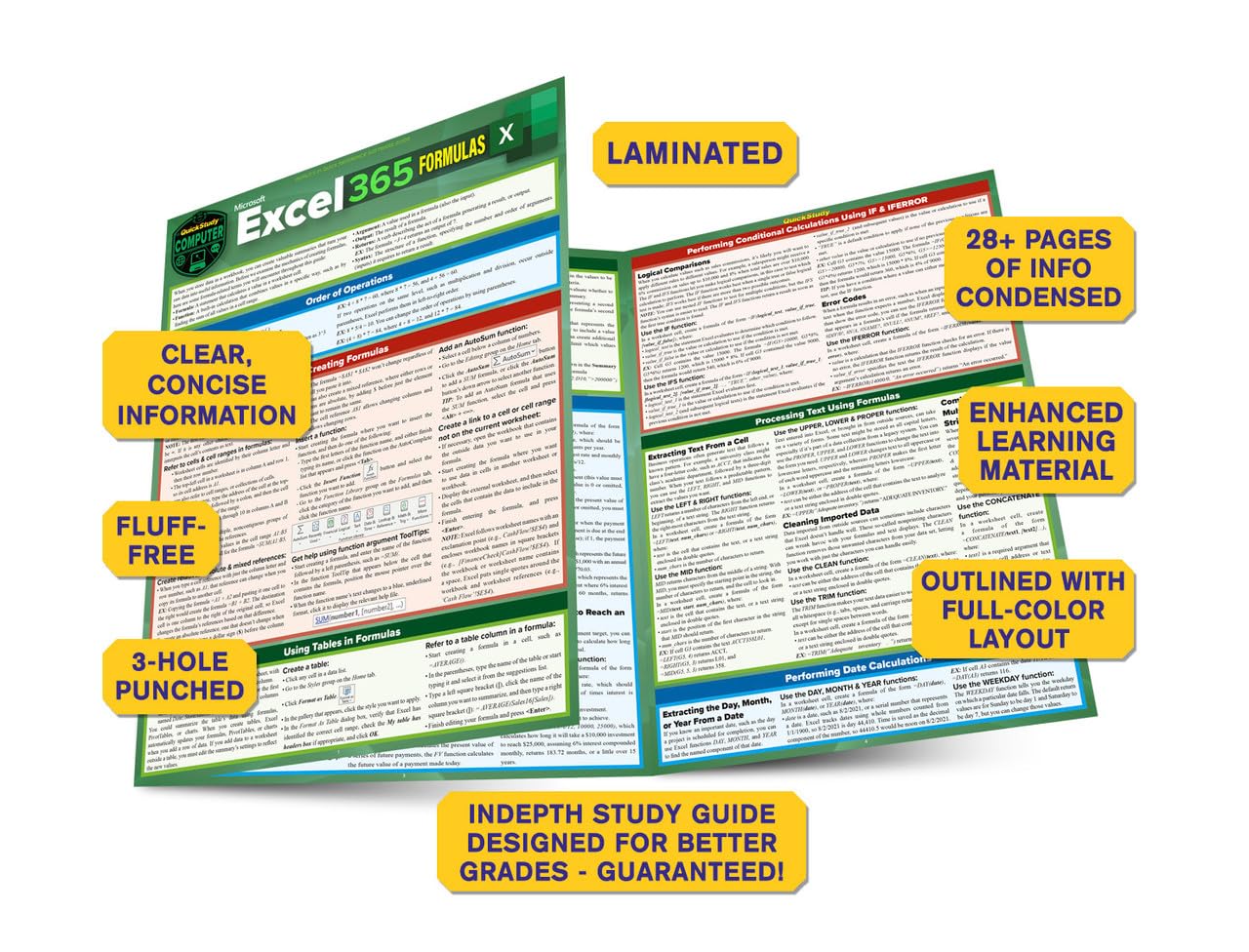 Snapklik.com : Microsoft Excel 365 Formulas: A Laminated Reference Guide