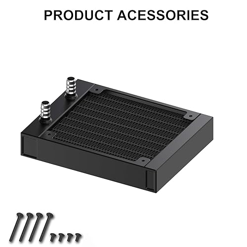 Miniatura 6 de Clyxgs Radiador de refrigeración por agua, radiador intercambiador de calor de aluminio de 8 tubos con tubo para PC CPU, computadora, sistema de