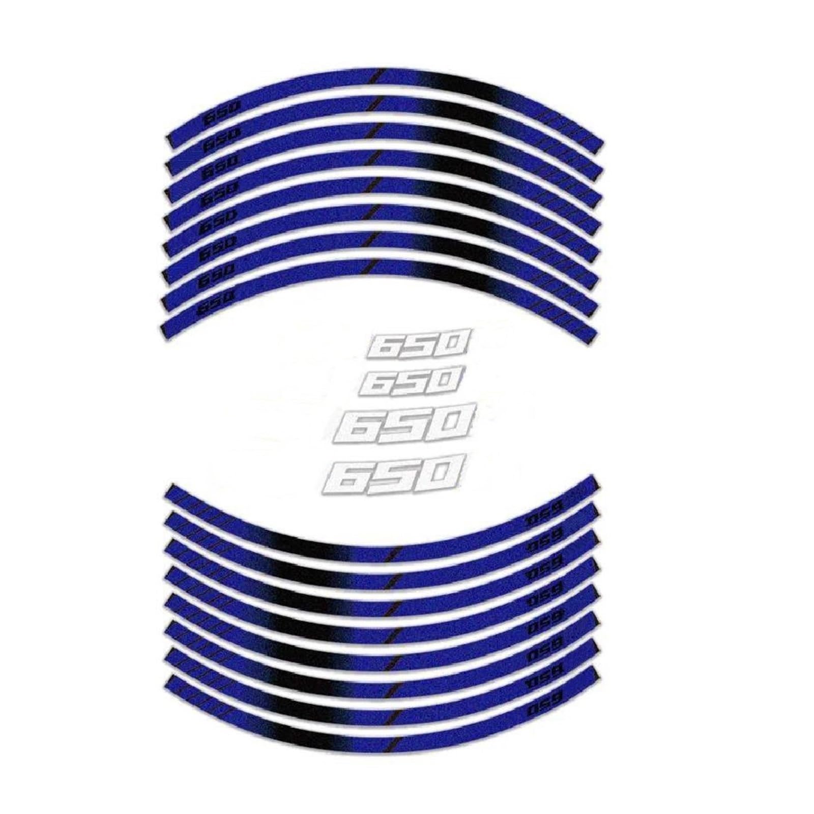 Rim Set Wheel Decal Motorcycle Sticker Reflective and Waterproof Decoration for CB650F CB 650F CBR650F(Style 2)