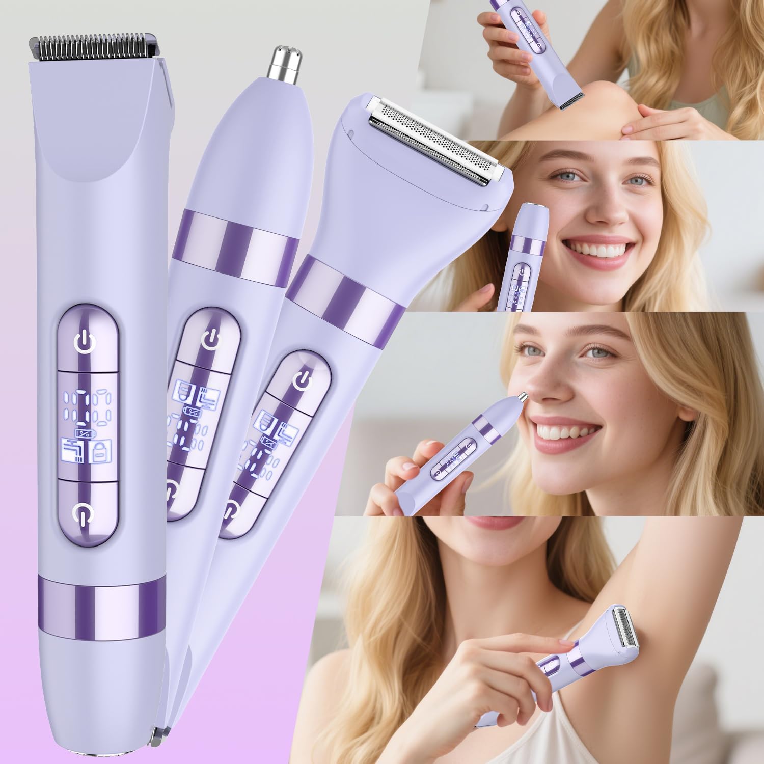Amazon.com: Hatteker 4-in-1 Women's Electric Razor, Dual-Head Body