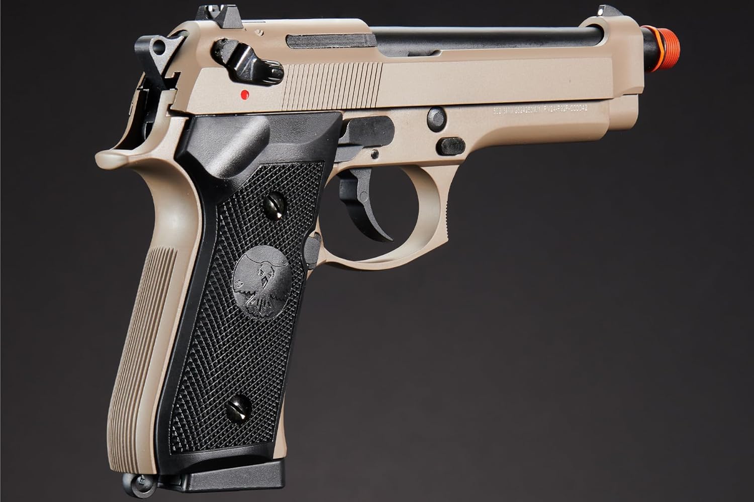 Vorsk Raven R92F Gas Airsoft Pistol (320 FPS) - Black/Tan