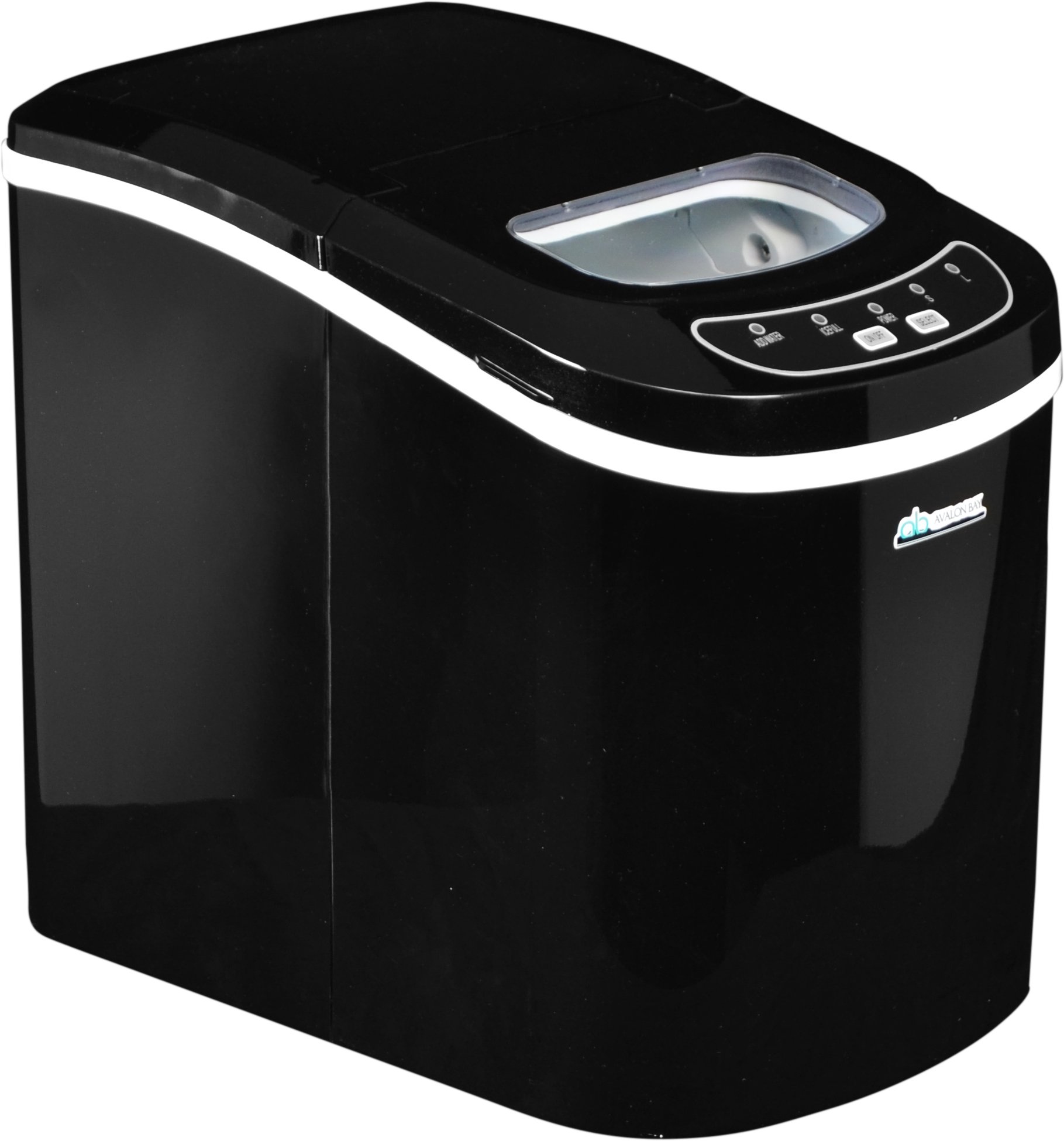 Portable Countertop Ice Maker Machine, Automatic Icemaker with Digital Controls, Makes 26 lbs of Ice, Black