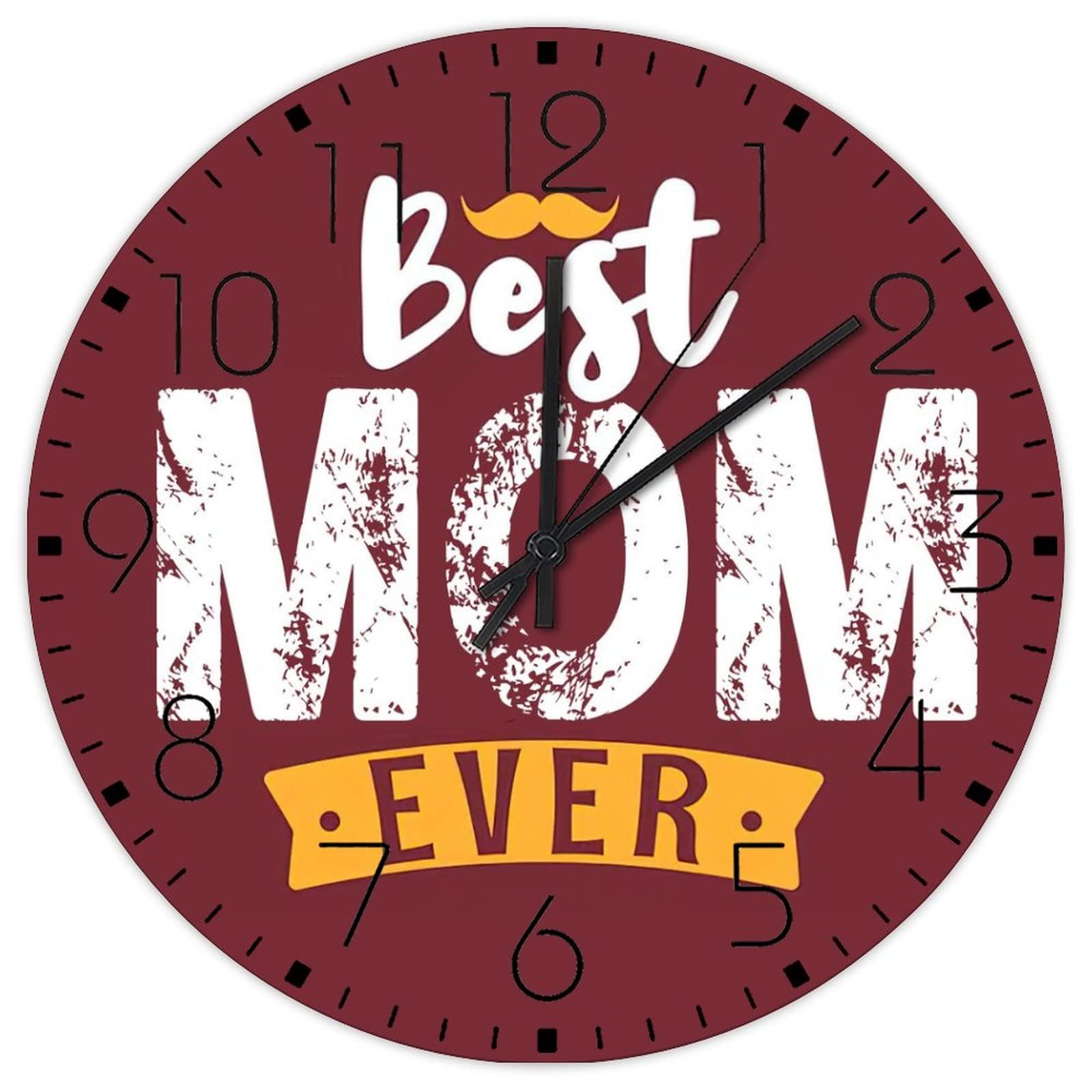 Horloge murale Best Mom Ever, une décoration murale personnalisée pleine de tendresse