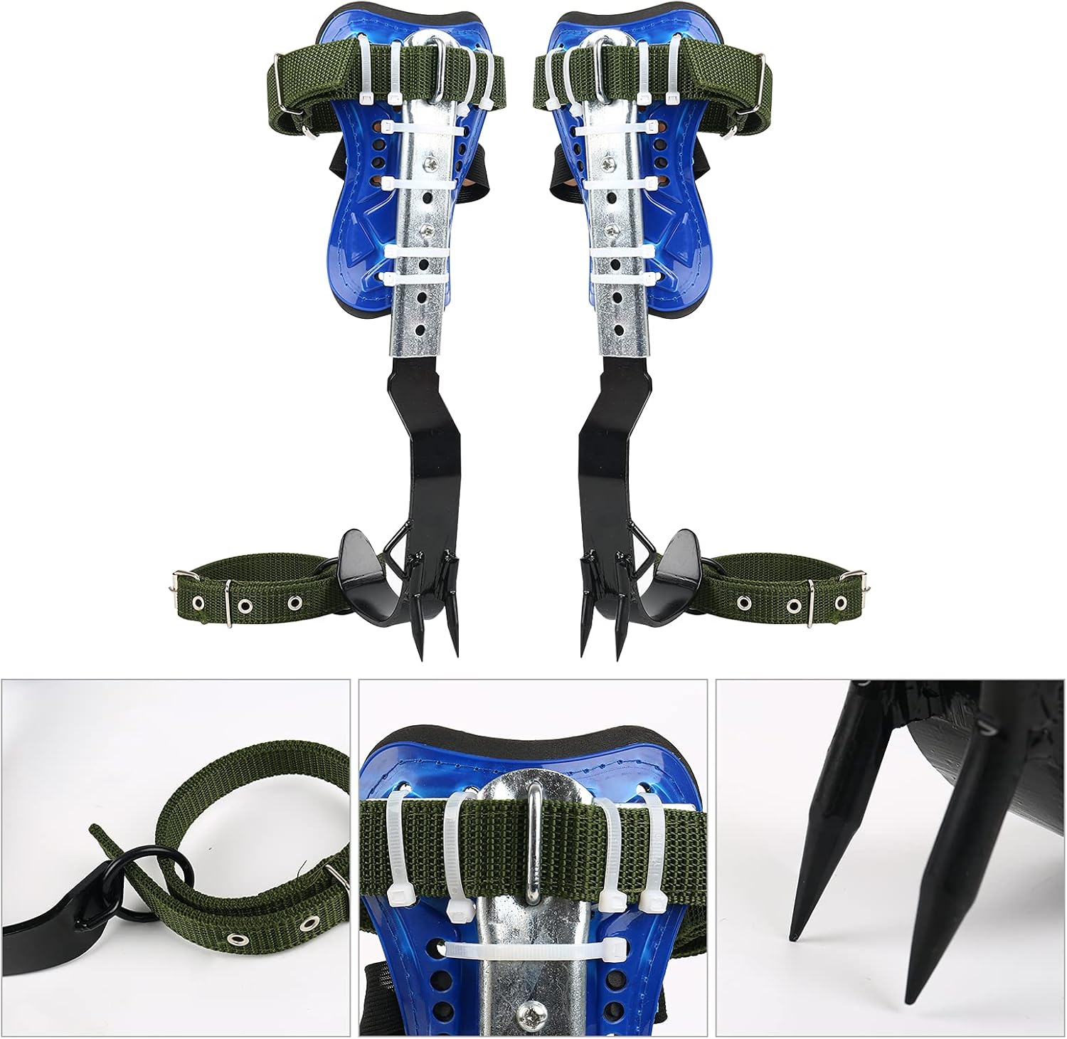 TWSOUL New Adjustable Tree Climbing Spike Set 2 Gears with Harness Belt, 304 Stainless Steel Tree Climbing Tool Non-Slip Pedal for Picking Fruit, Indoor and Outdoor Sports : Sports & Outdoors