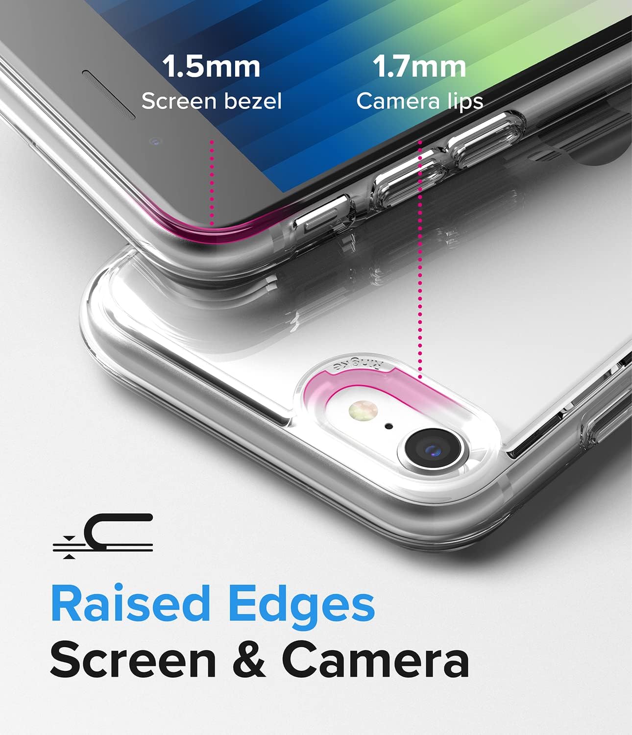 Ringke Fusion Compatible with iPhone 7, iPhone 8 Phone Case Crystal Clear Minimalist Transparent PC Back TPU Bumper [Drop Protection] Scratch Resistant Protective Cover - Clear