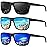 KALIYADI Polarized Sunglasses Men, Lightweight Mens Sunglasses Polarized UV Protection Driving Fishing Golf (Black/Ice Blue/Dark Blue
