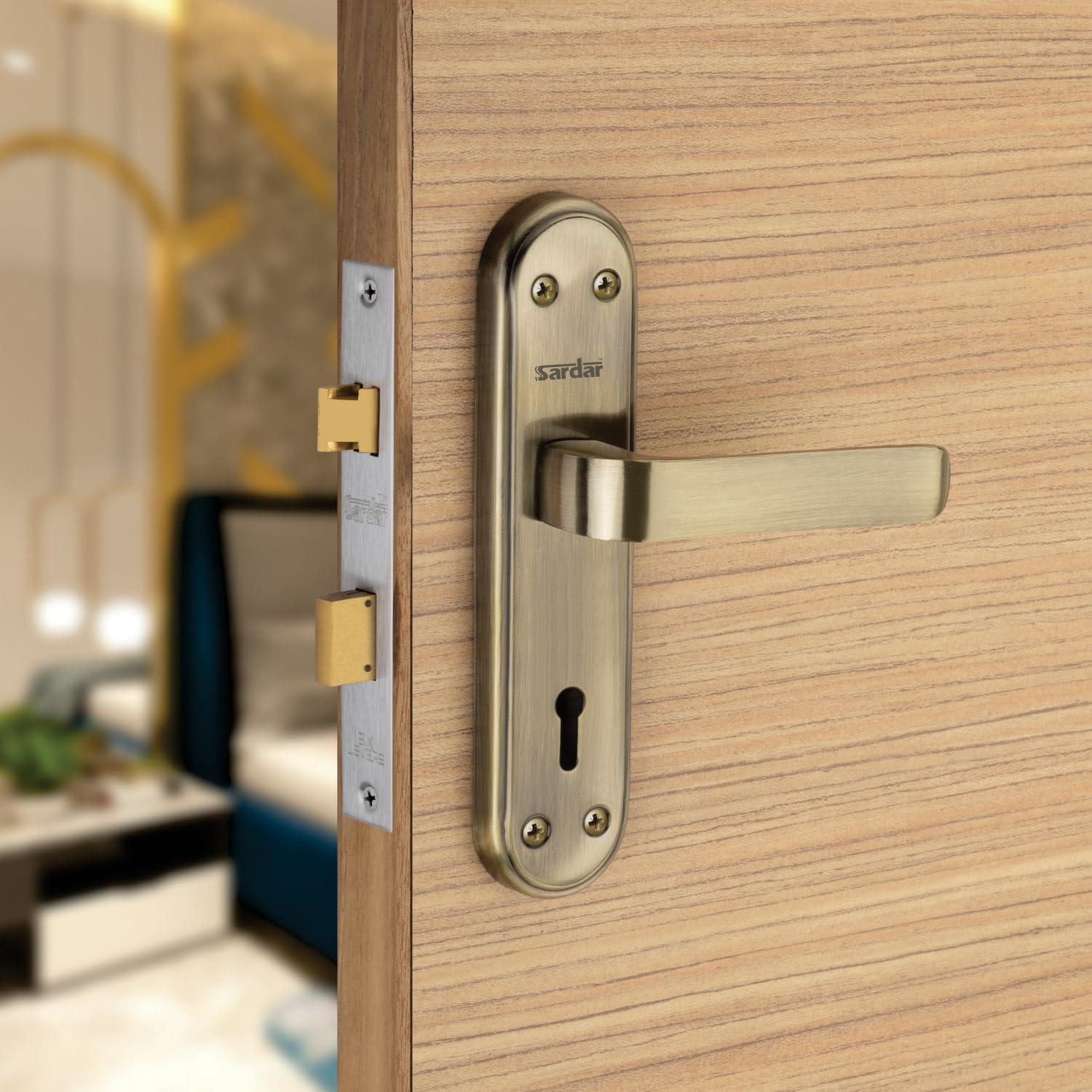 SARDAR IM-07 Iron Handle Set 7 Inch|2 Keys | 6 Lever Single Turn Lock Set| Handle Set for Door, Bathroom, Bedroom, Living Room| (Antique) (B0CLLFDCW1) Amazon Price History, Amazon Price Tracker