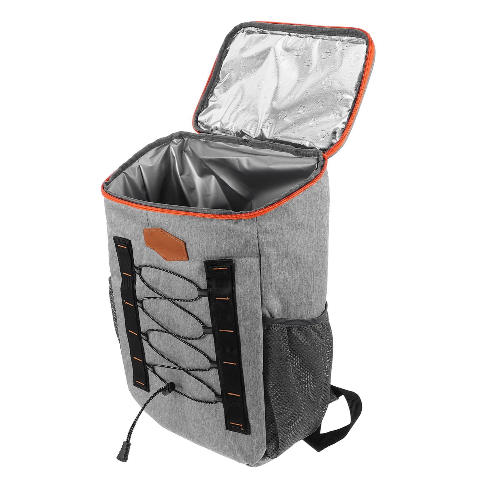 Zaino Termico da Campeggio Grande Capacità Isolamento Doppio per Mantenere Caldo o Freddo Zaino Refrigerante Versatile per Picnic e Escursioni Colore Grigio Arancione