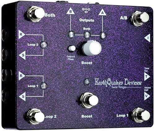 Miniatura 2 de EarthQuaker Devices Swiss Things - Reconciliador de pedalera, color morado brillante (exclusivo de Gear Hero)