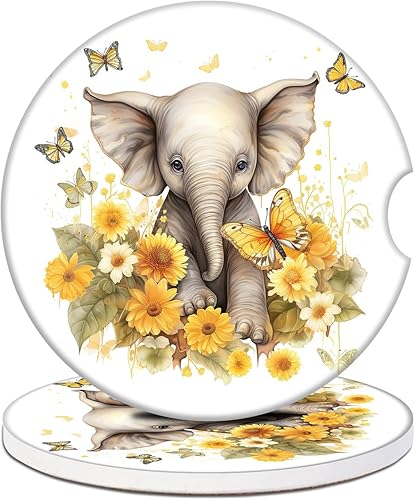 Miniatura 13 de Portavasos de automóvil con diseño de calavera, posavasos de cerámica absorbente para portavasos de automóvil, accesorios de automóvil para mujeres