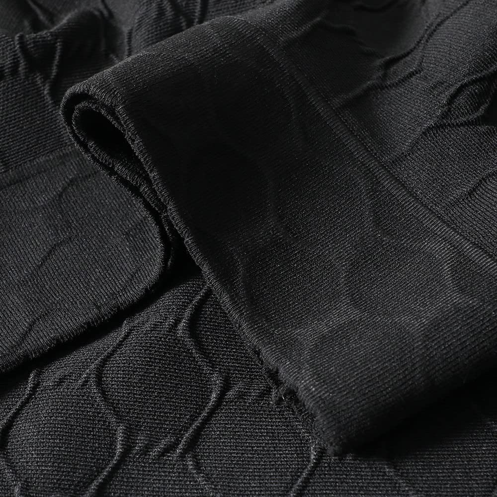 LUKX Damen Strickrock,Damen Minirock Schwarz Elastic High Waist Gestrickt Geometrie Jacquard Faltenrock Vintage A-Line Ruched Herbst Winter Kurzrock Für Mädchen Damen