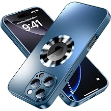 LEKEVO for iPhone 16 Pro Max Case, Compatible with Magsafe, Full Camera Protection, Logo View, Silicone Magnetic Shockproof Slim Thin Phone Cover, Navy Blue