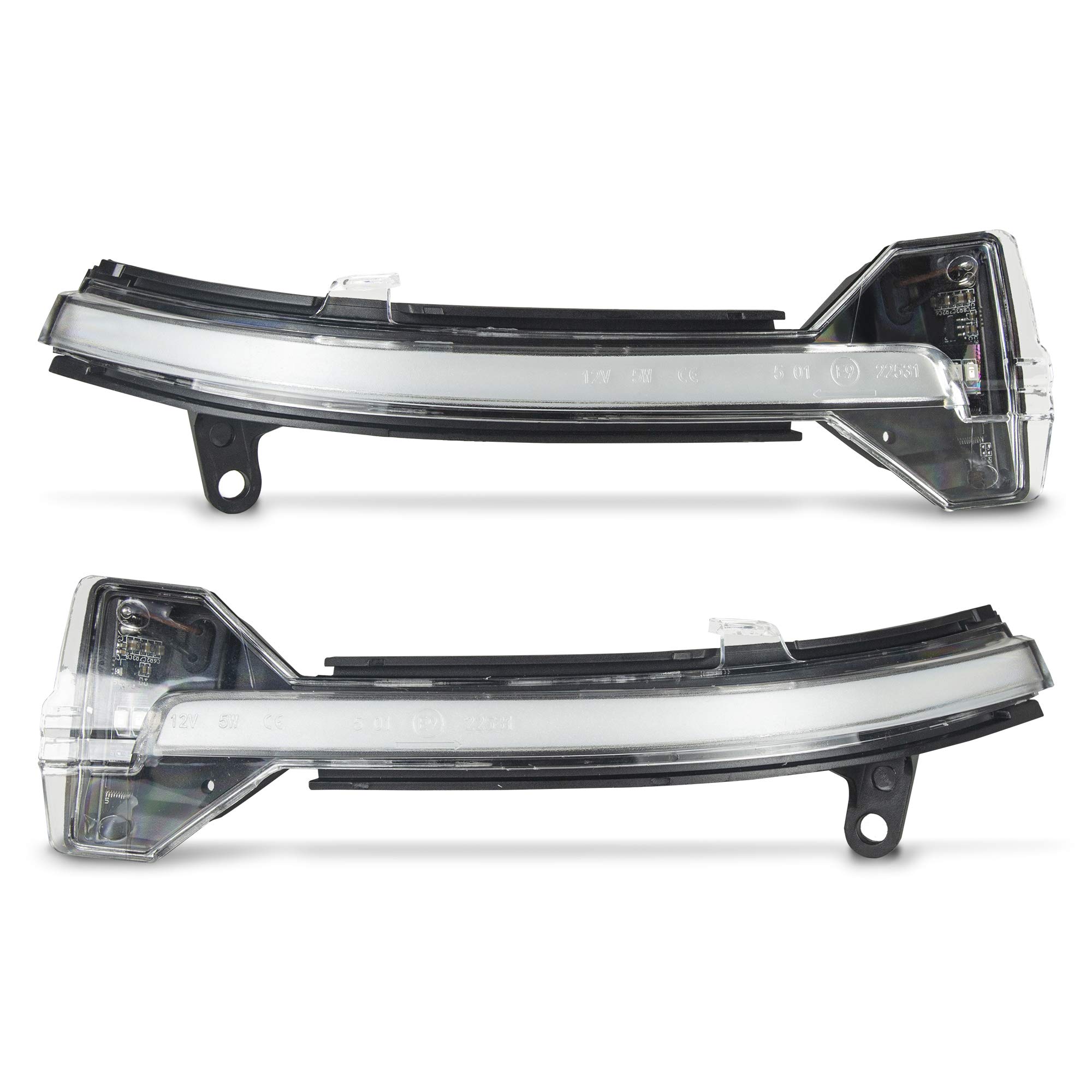 2 sztuk DRL + lusterko wsteczne kierunkowskaz dla 5 6 7 serii F10 F11 F07 F06 F12 F13 11-17 F01 08-15(Dynamic,Clear lens)