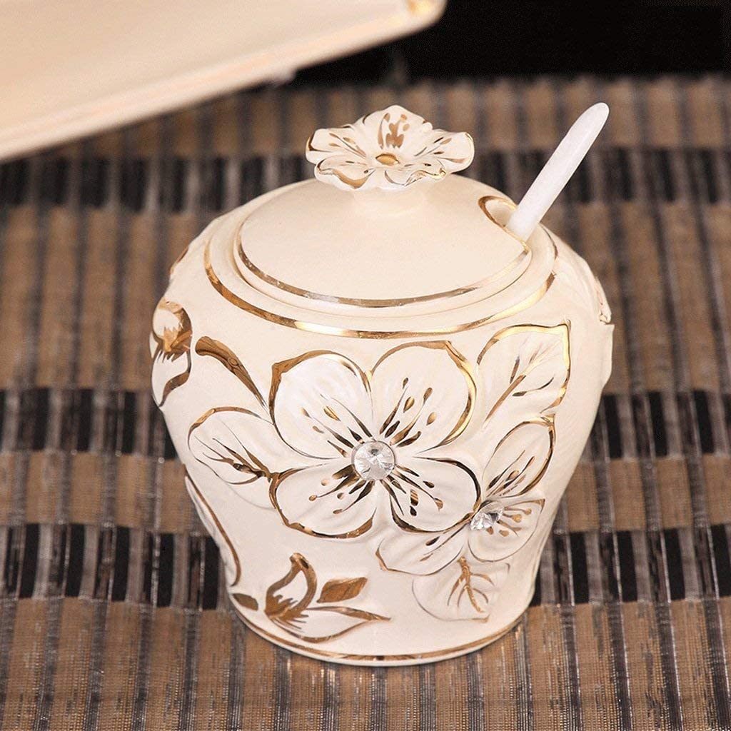 Barattolo di condimento, Barattolo di spezie da Cucina in Ceramica Creativa Scatola di condimento Europea