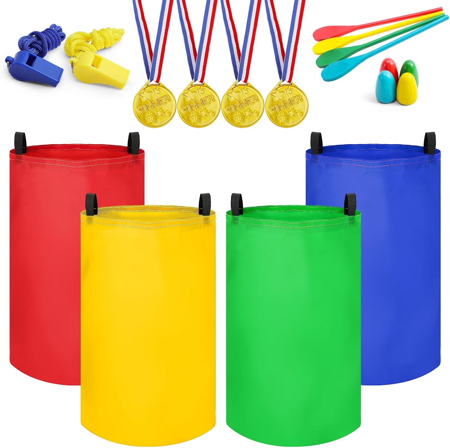 Dyrfolm Bolsas de carreras de sacos de patatas, 18 piezas