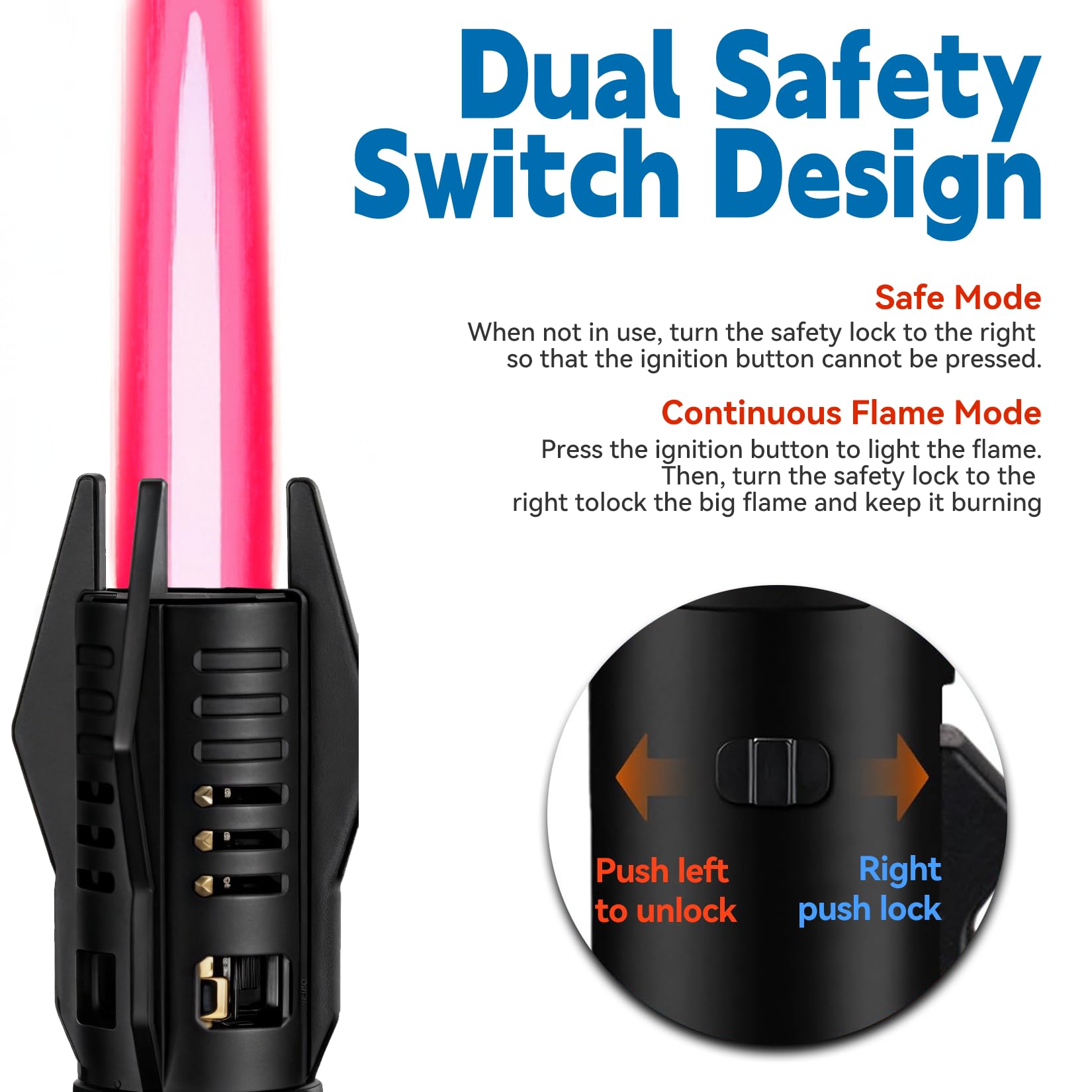 ZMQW Torch Lighter RED Lighter (Butane Not Included) 2