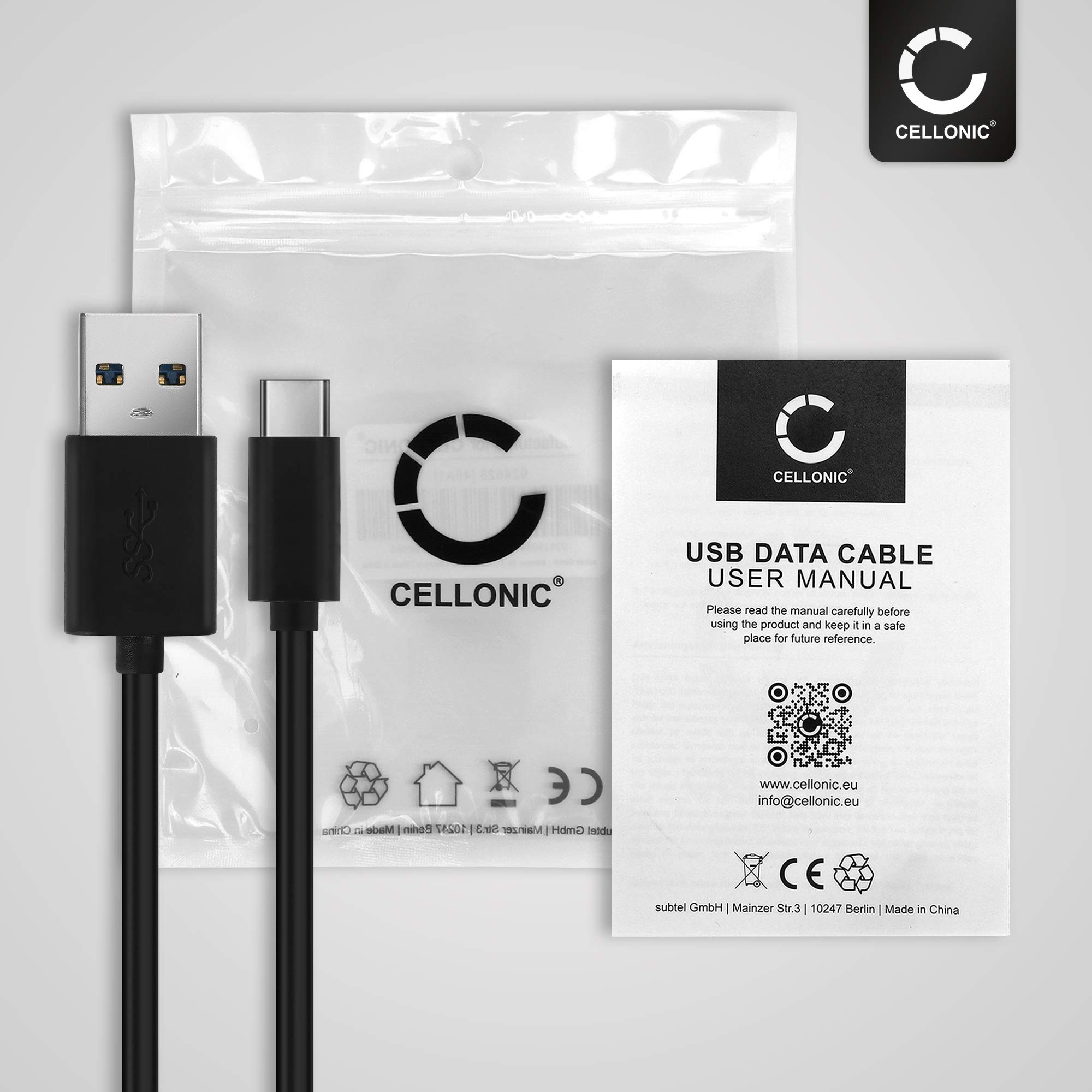 Cavo USB C Type C per telefono Sony Xperia 10 II, Xperia 5 II, XZ3