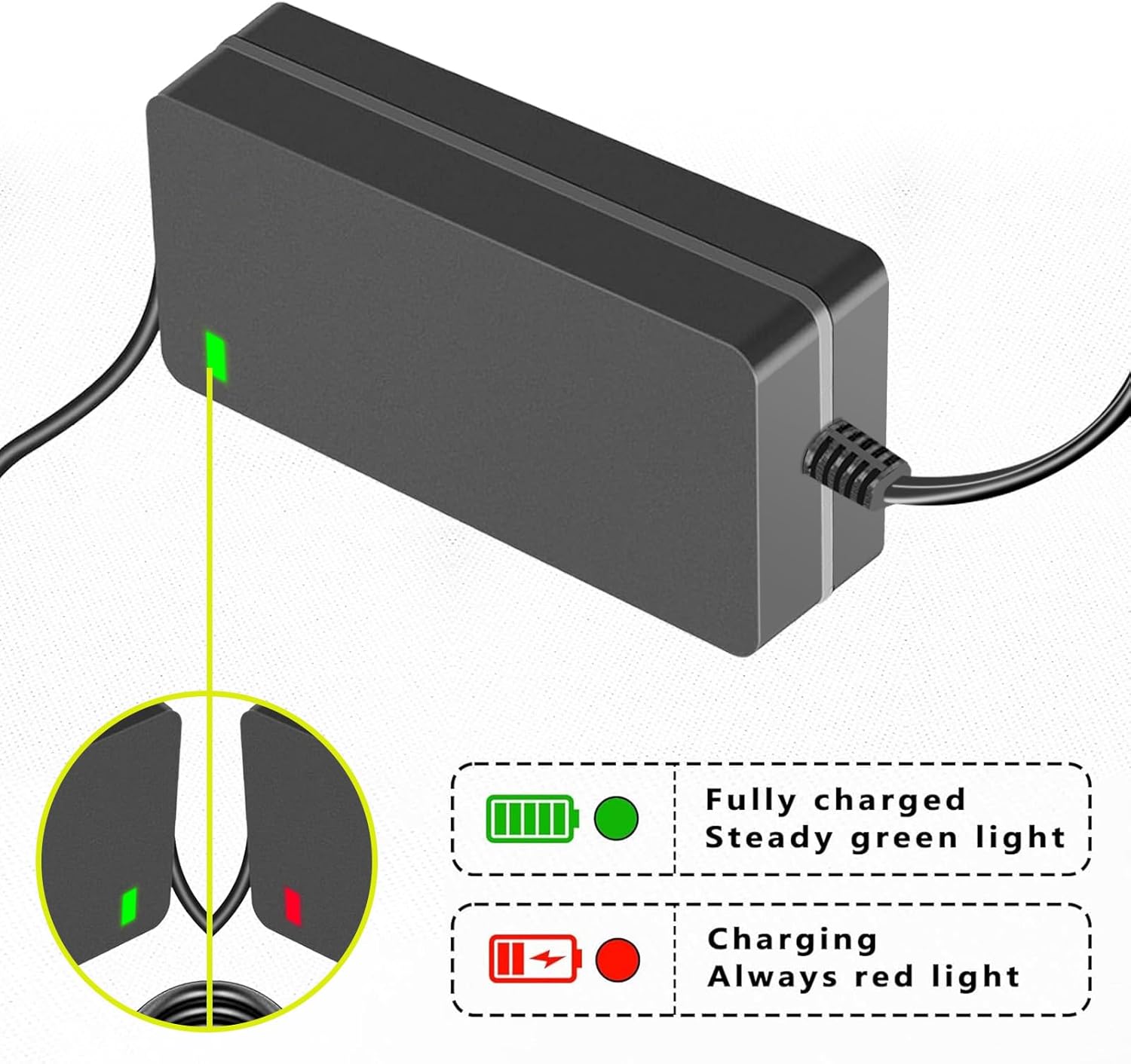 Leaf Blower,High-Capacity Lithium Battery,String Trimmer Battery Charger,Bouble The Range,a Key to Speed Loading,Yard Cleaning Tool.