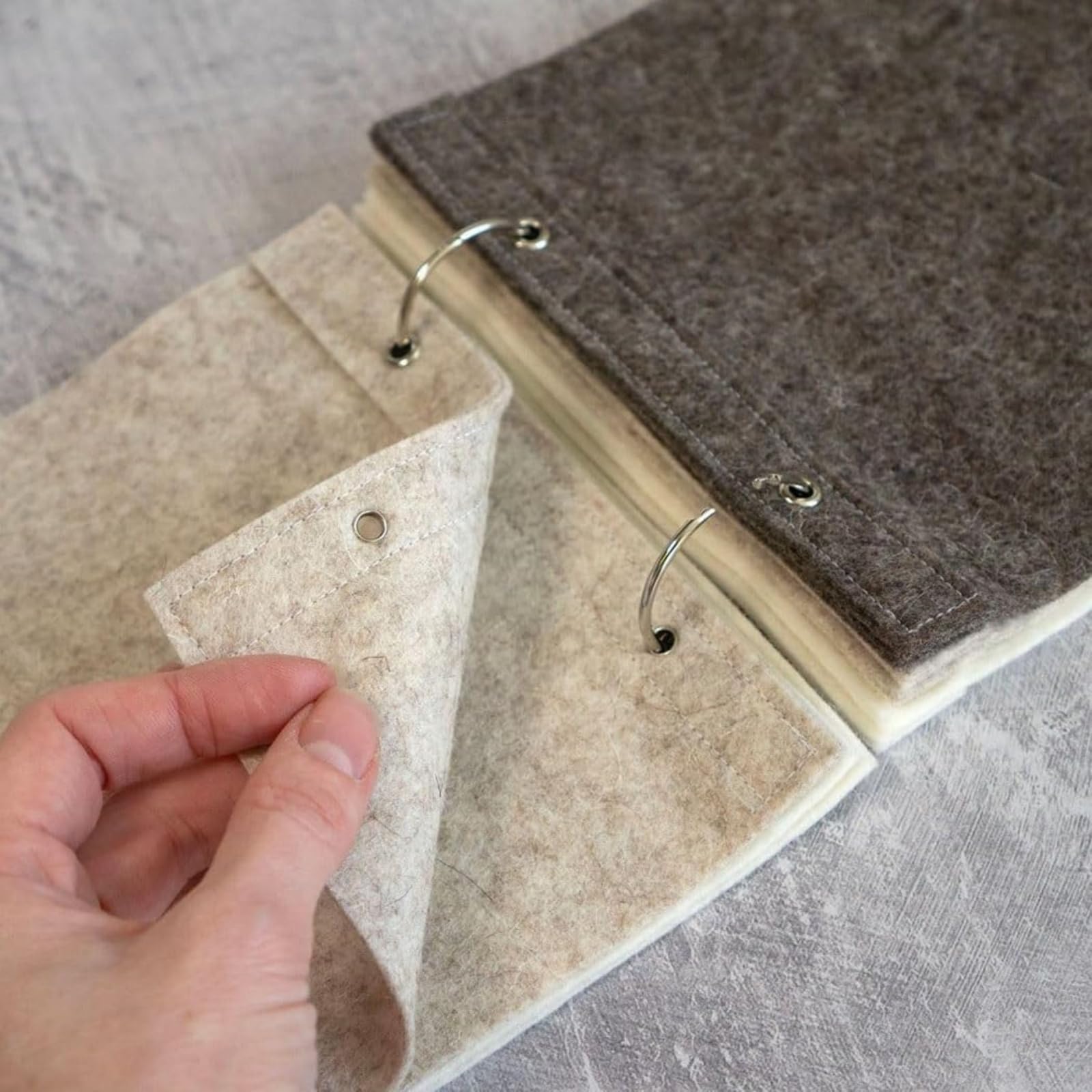 Blank Fabric Sketchbook, Portable Stitch Fabric Sketchbook, with Unique Folding Design for Linen Stitchbook for Drawing Writing (Grey) - Image 7