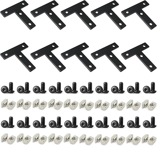 Miniatura 93 de 20 juegos 2020 de extrusión de aluminio 2020 soporte de esquina con ranura en T Serie 20 Hardware extruido conector de ángulo recto de 90 grados