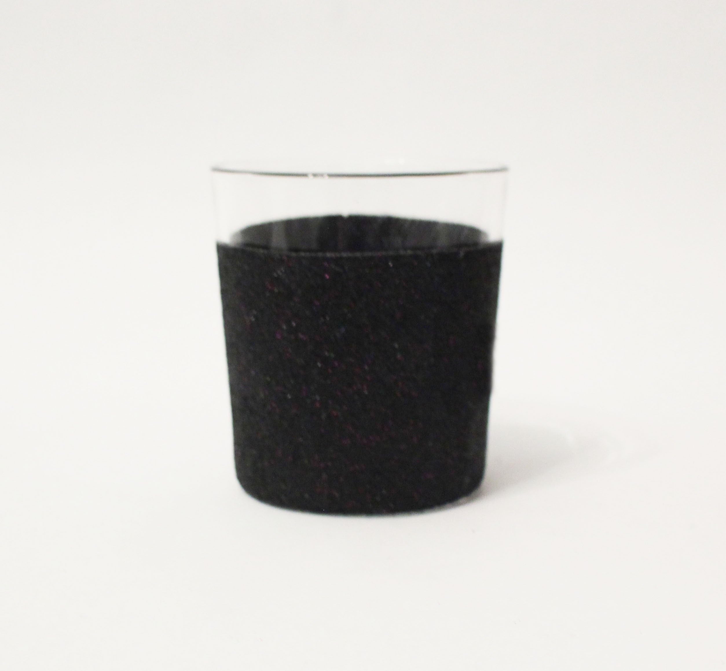 Glitter Tumbler Glass - Black