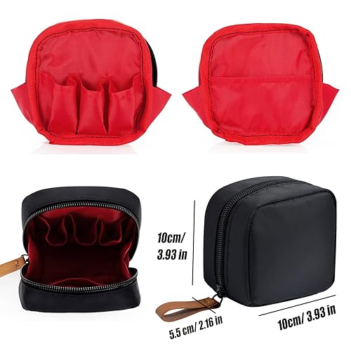 Miniatura 10 de Hekyip Mini bolsa de cosméticos, bolsa de maquillaje de viaje, bolsa de cosméticos portátil impermeable para mujeres y mujeres, mini (verde mini)